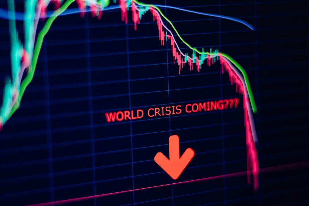 economy crisis panic stock market crash graph