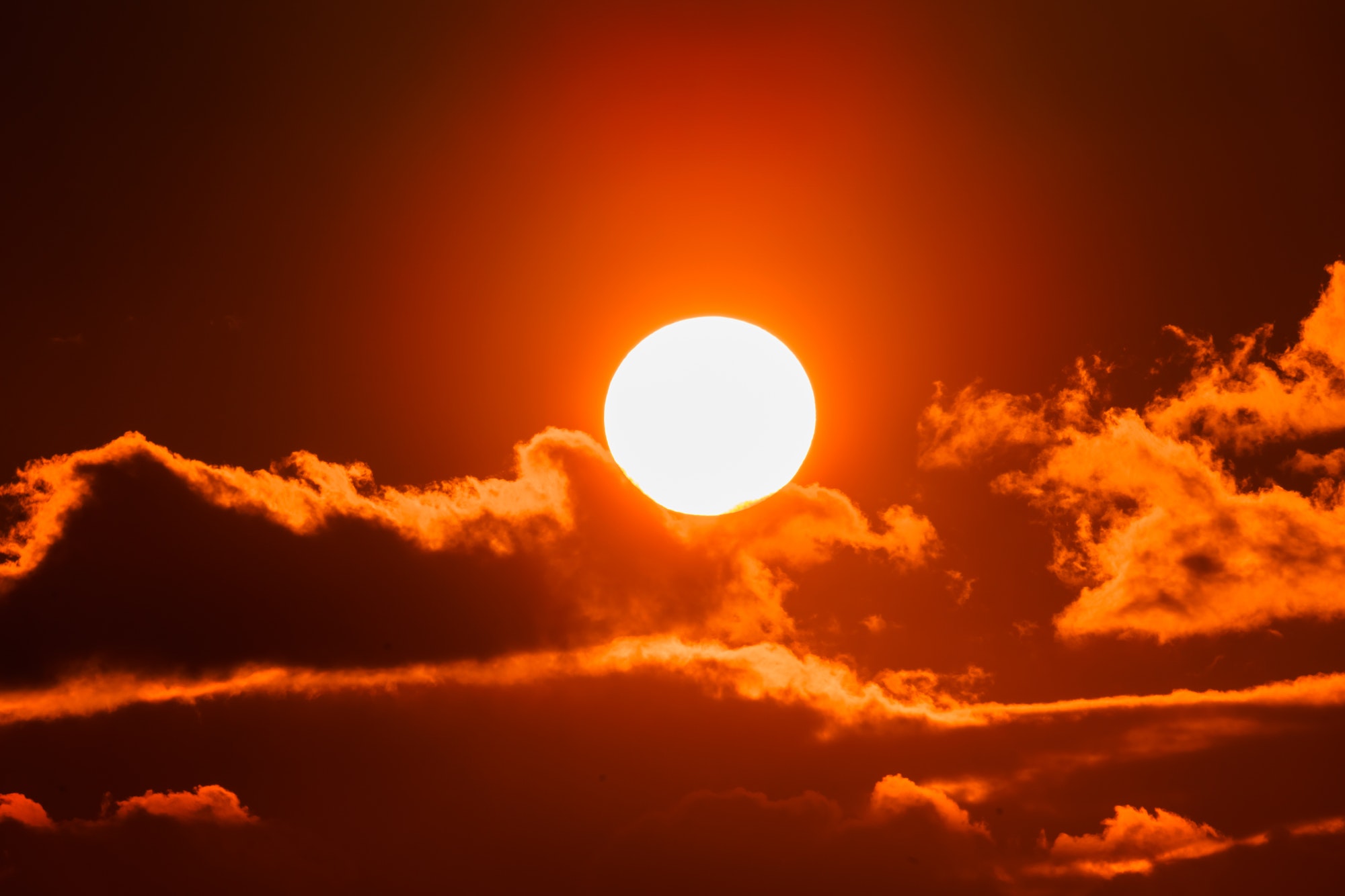 Heatwave hot sun. Climate Change. Global Warming